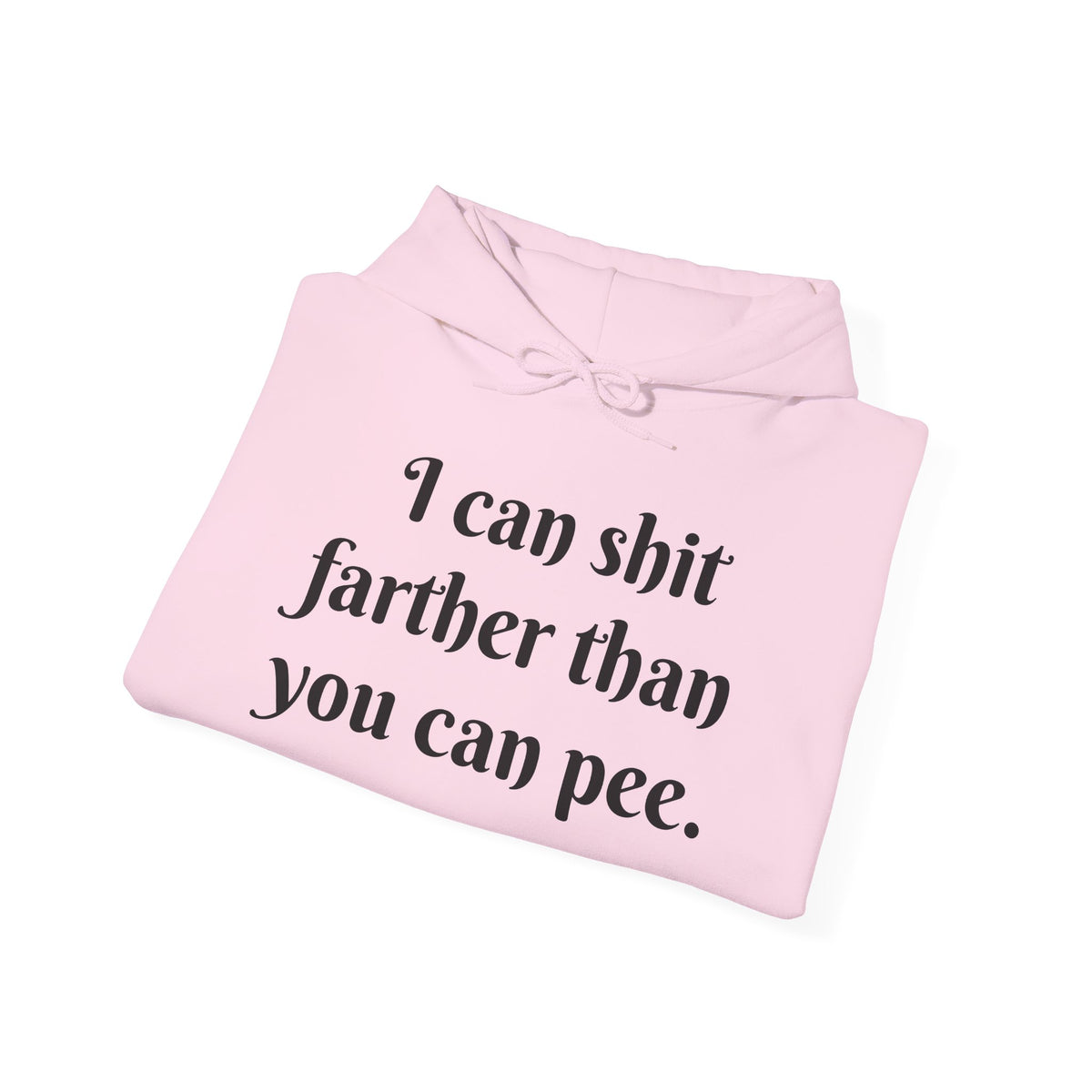 I Can Shit Farther Than You Can Pee -- Pullover Hoodie