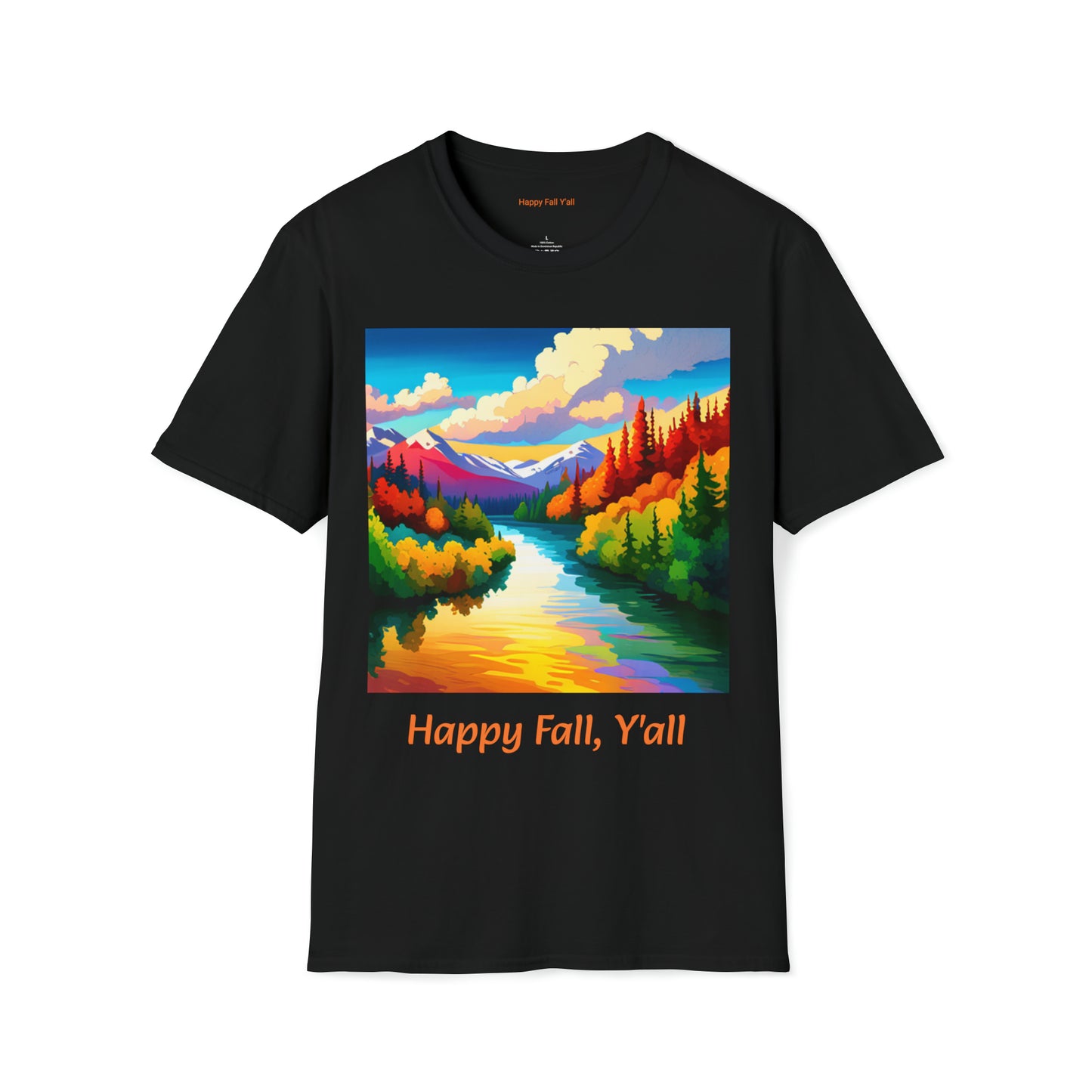 Happy Fall, Y'all -- Unisex Softstyle T-Shirt