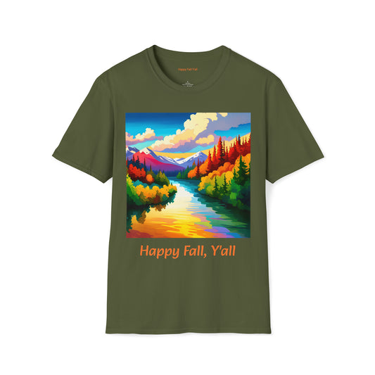 Happy Fall, Y'all -- Unisex Softstyle T-Shirt