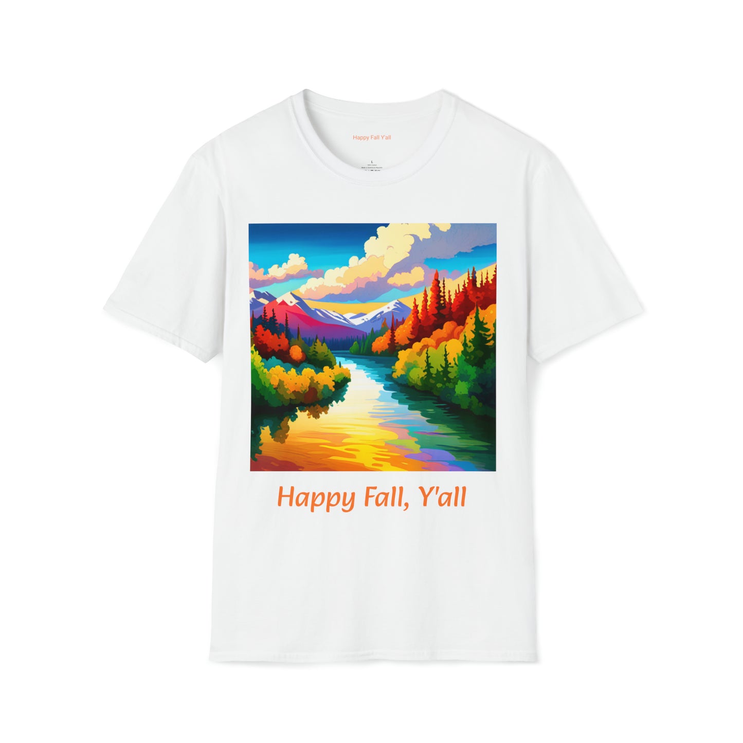 Happy Fall, Y'all -- Unisex Softstyle T-Shirt