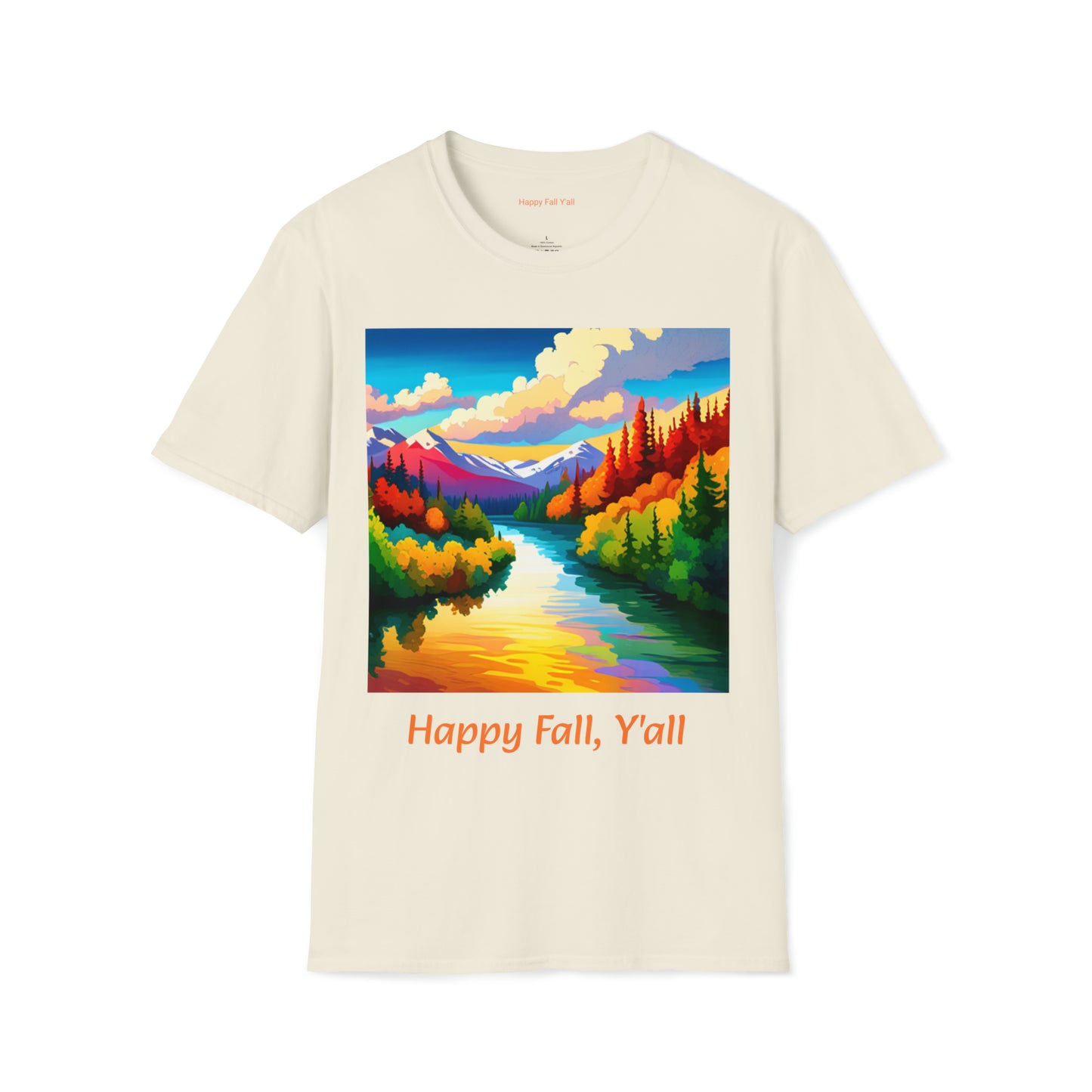 Happy Fall, Y'all -- Unisex Softstyle T-Shirt