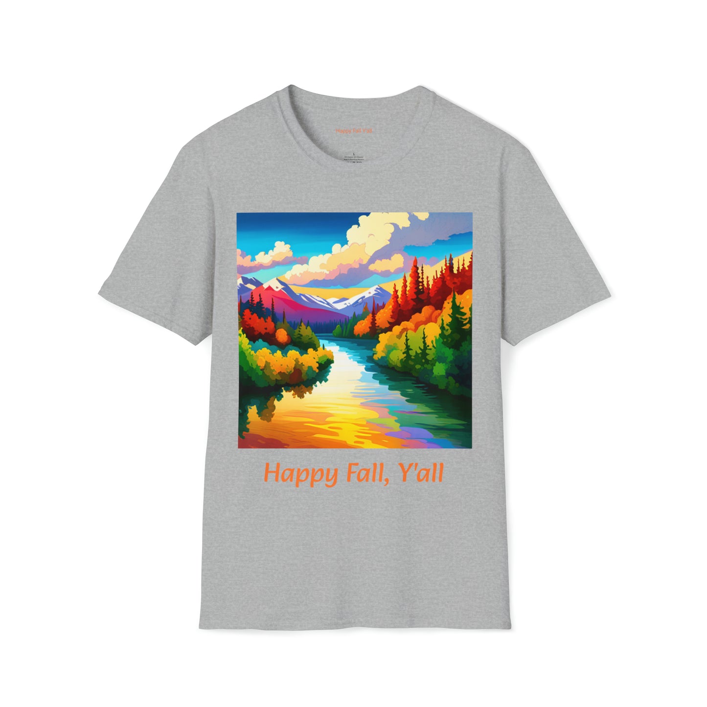 Happy Fall, Y'all -- Unisex Softstyle T-Shirt